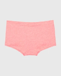Boyshort Wide Waist Cotton Panty Pink Lemonade Heather