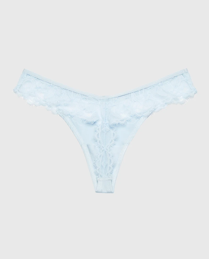 Diva Thong Panty With Afterglow Lace Skyway