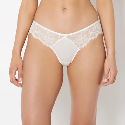 Diva Cheeky Panty With Afterglow Lace Ivory