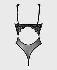Afterglow Lace Bodysuit with Removable Pads Tuexdo Black