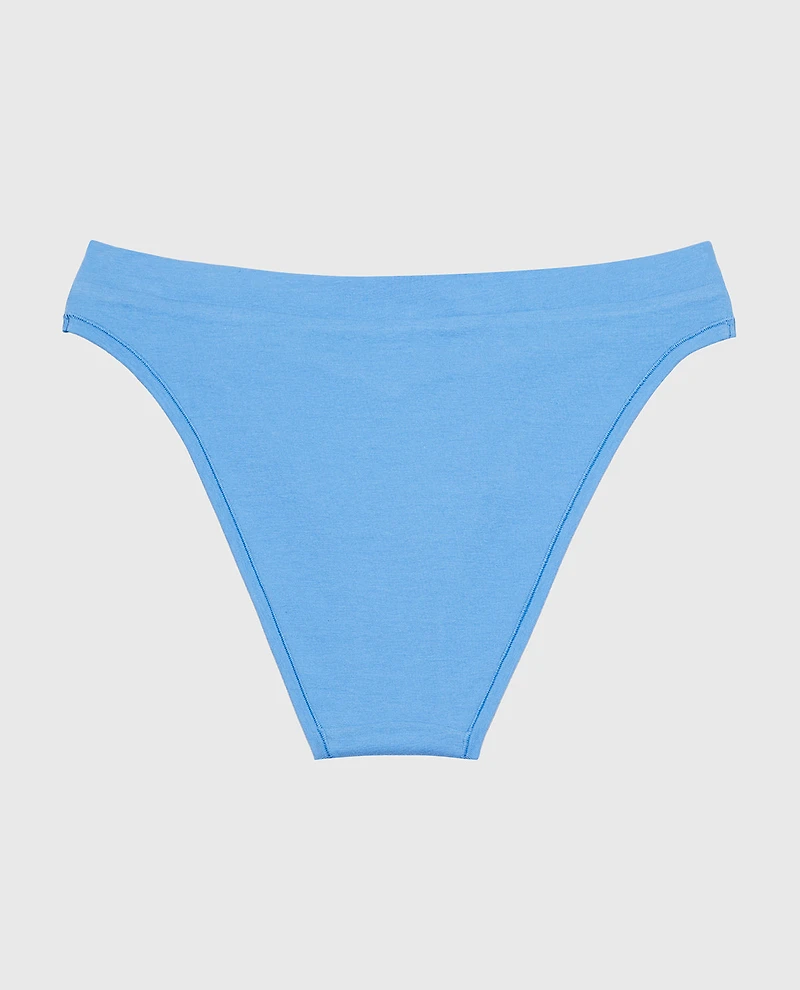 Bikini Wide Waist Cotton Panty Azure Blue