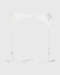 Designer Collection Garter Belt With Breezy Embroidery Ivory