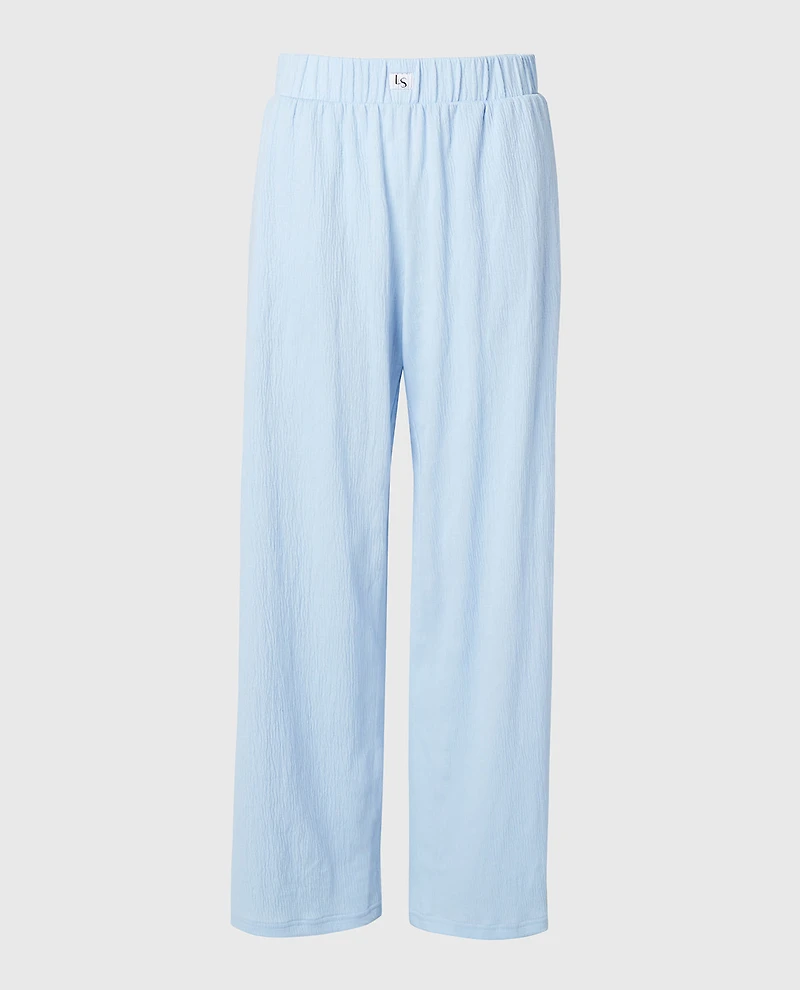 Pantalon décontracté en tricot bleu aérien