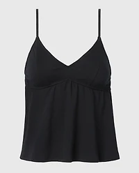 Casual Sleep Textured Knit Tank Tuxedo Black
