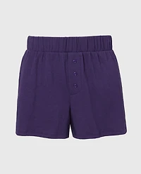 Casual Sleep Textured Knit Boxer Short Mulberry Purple