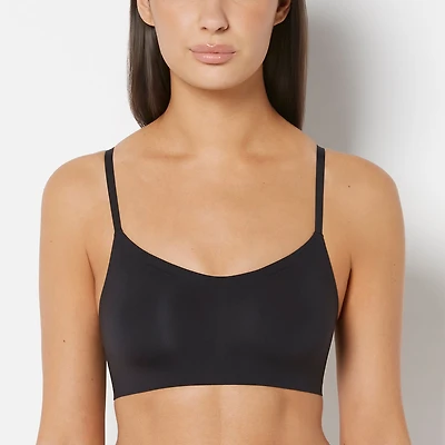 Scoop Neck Padded Bralette Tuxedo Black
