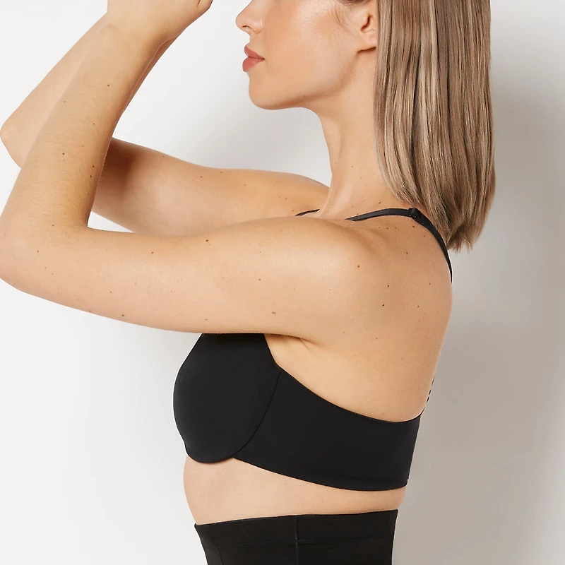 Full Coverage Unlined Bra Tuxedo Black