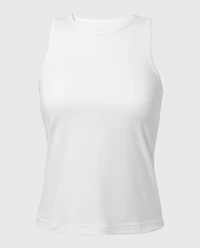 Camisole décontractée à col haut en jersey ivoire