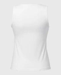 Camisole décontractée à col haut en jersey ivoire