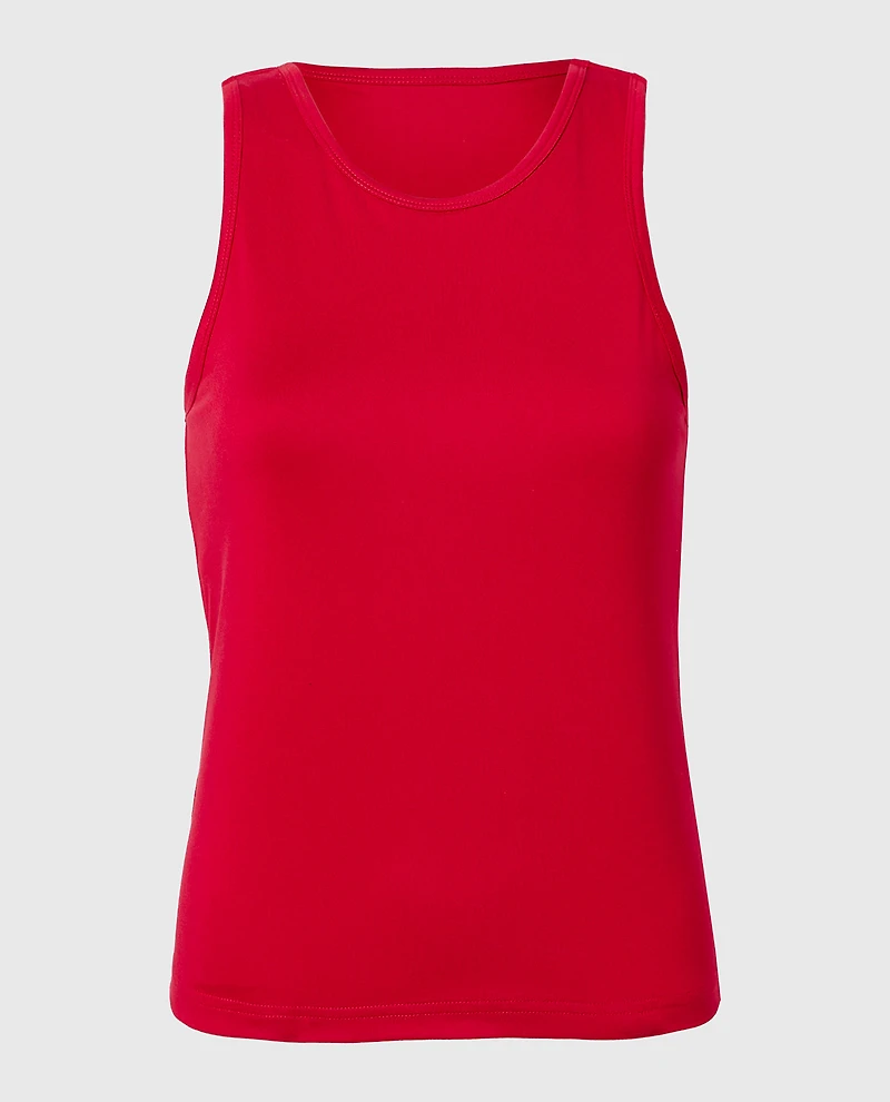 Casual Sleep Jersey High Neck Tank Passion Red