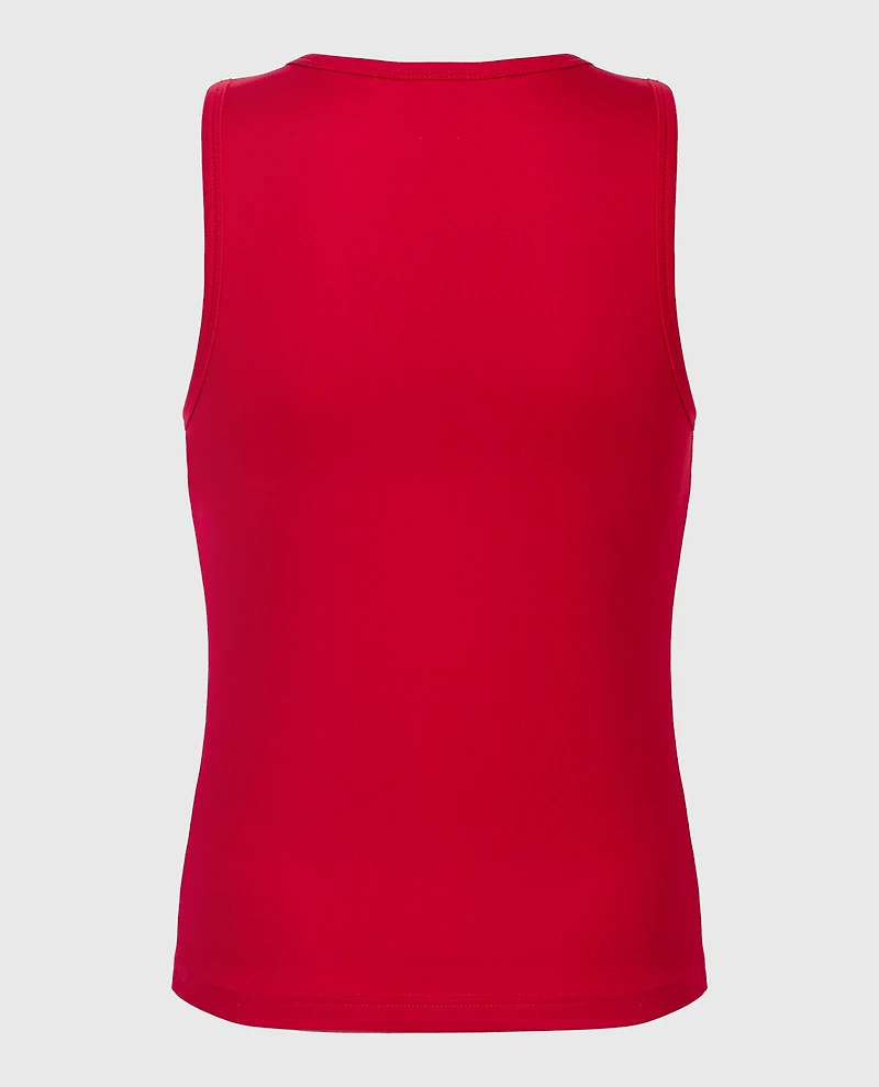 Casual Sleep Jersey High Neck Tank Passion Red