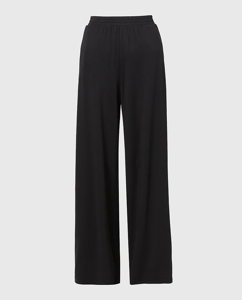 Casual Sleep Jersey Pants Tuxedo Black