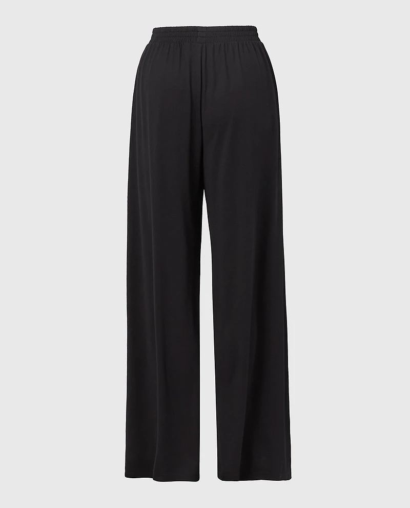 Casual Sleep Jersey Pants Tuxedo Black