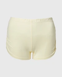 Casual Sleep Jersey Side Scrunch Short Lemon Icing