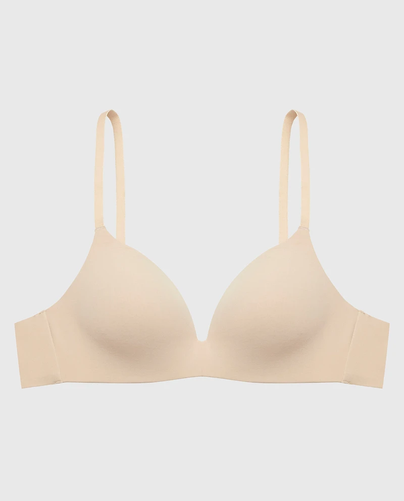 Full Coverage Wireless Push Up Bra Rosetan