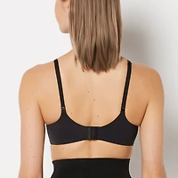 Full Coverage Wireless Push Up Bra Tuxedo Black