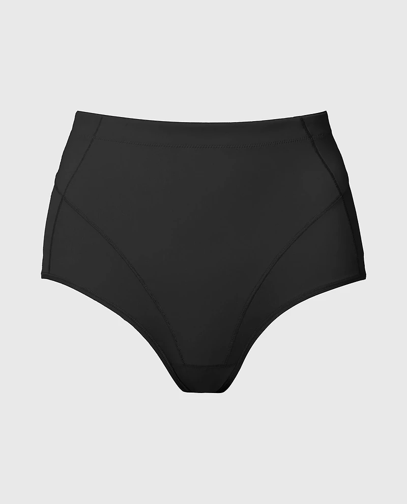 Sculpting Mid-Waist Brief Tuxedo Black