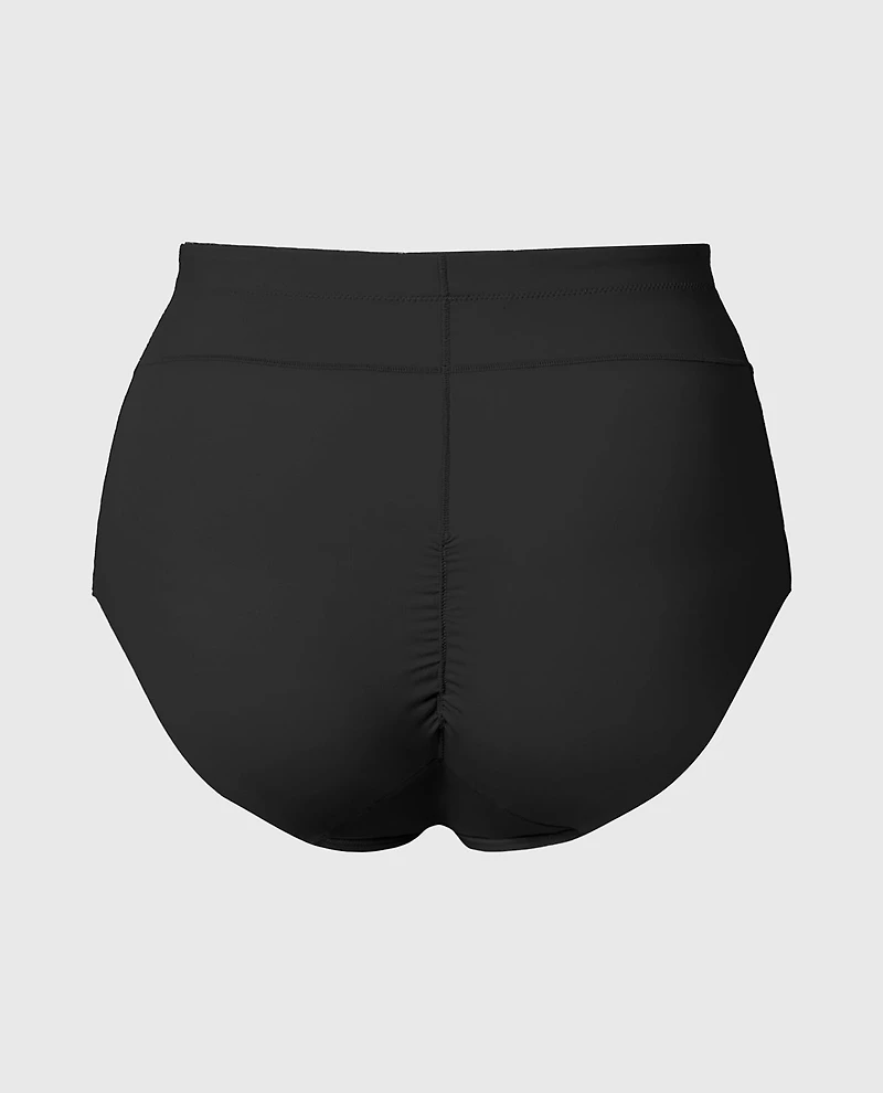 Sculpting Mid-Waist Brief Tuxedo Black