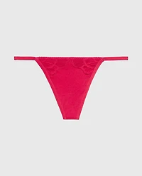 Diva G-String with Lush Lace Passion Red