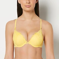 UP 2 Cup Push Bra With Lush Lace Pale Banana