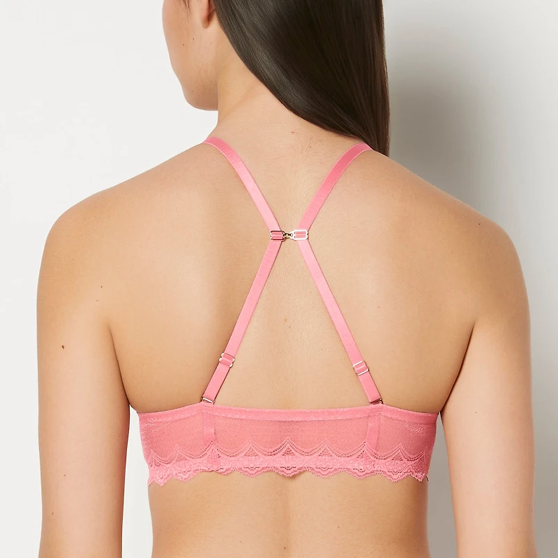 Up 2 Cup Plunge Bra with Exquisite Lace Pink Lemonade