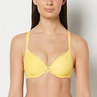 Lightly Lined Full Coverage Bra with Lush Lace Pale Banana