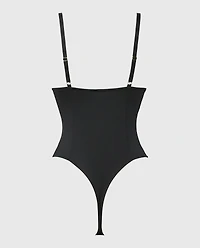 Push Up Smooth Wireless Bodysuit Tuxedo Black