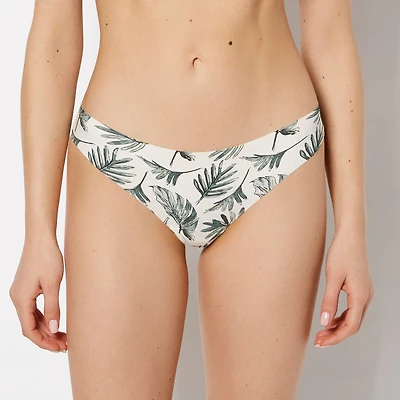 La Senza | No Show Thong Watercolor Foliage Microfiber