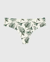 No Show Thong Watercolor Foliage