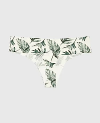 No Show Thong Watercolor Foliage
