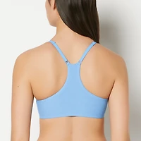 Push Up Plunge Smooth Bra Front Close Azure Blue