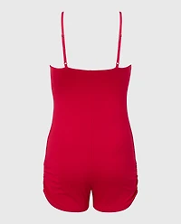 Combiné de nuit en jersey rouge passion