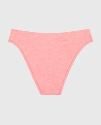 Bikini Wide Waist Cotton Panty Pink Lemonade Heather