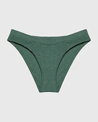 Bikini Wide Waist Cotton Panty Jungle Green Heather