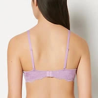 Lightly Lined Wireless Bra with Charmed Lace Wing Regal Orchid