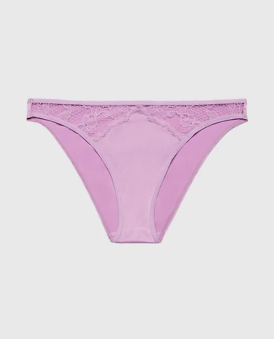 Bikini Micro Panty With Lace Trim Regal Orchid