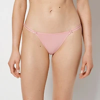 La Senza | Ultrasoft String Side Thong Panty with Bow Detail in Rose Elegance | Modal | Rose Elegance | L