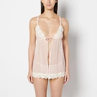 La Senza | Unlined Triangle Babydoll Timeless Lace with Mesh Crystal Pink