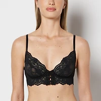 La Senza | Designer Collection Unlined Demi Bra Timeless Lace Tuxedo Black
