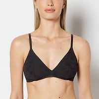 La Senza | Unlined Bralette in Ultra Lace with Faux Wire in Tuxedo Black | Lace | Tuxedo Black | XL