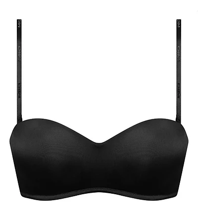 La Senza | Strapless Non-Wired InvisiFree Bra Tuxedo Black Microfiber
