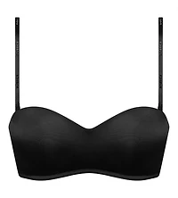 La Senza | Strapless Non-Wired InvisiFree Bra Tuxedo Black Microfiber
