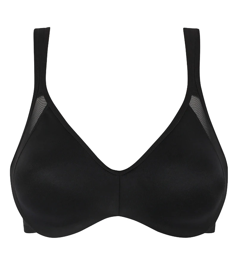 Generous Underwire Minimizer Bra Tuxedo Black