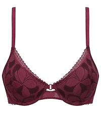 Soutien-gorge à armatures en dentelle fleurs Beaujolais