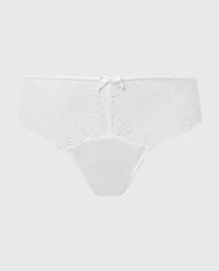 Generous Essential Microfiber and Lace Briefs White