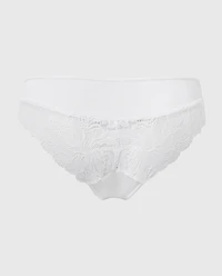 Generous Essential Microfiber and Lace Briefs White