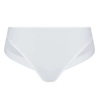 Generous Microfiber and Tulle Briefs White