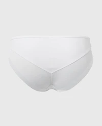 Generous Microfiber and Tulle Briefs White