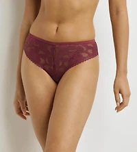 Lace Art Flowers Brief Beaujolais