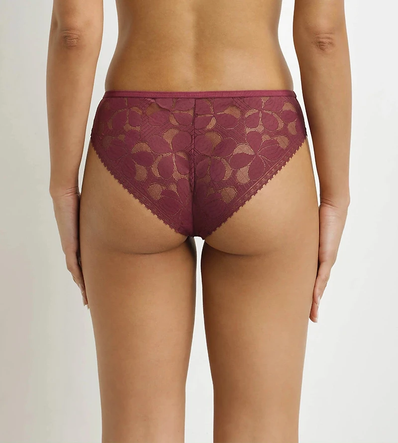 Lace Art Flowers Brief Beaujolais